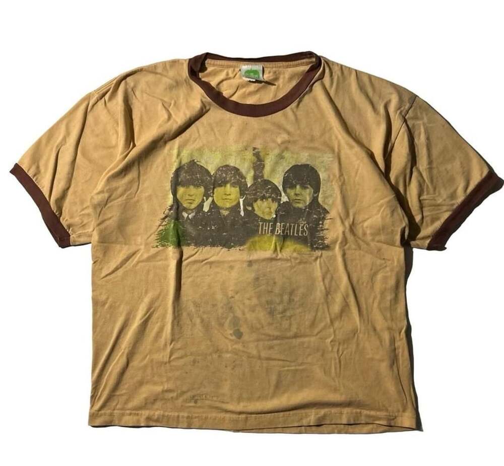 VTG 2005 The Beatles Beatles For Sale Graphic Ringer T-Shirt Distressed Men’s L